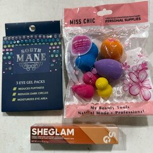 Glam Makeup Sponge Set - Pink, Purple, Blue, Yellow